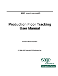 Production Floor Tracking User Manual