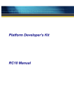 Platform Developer`s Kit: RC10 Manual