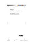 PSR-216 OWNER`S MANUAL