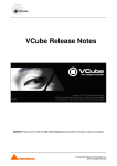 VCube Release Notes - Merging Technologies