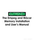 The Empeg and Riōcar Memory Installation and User`s Manual