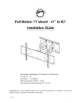 Full-Motion TV Mount - 47 to 90 Installation Guide