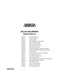 ATLAS 800 Series User Manual