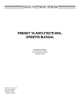 Preset 10 Architectural User Manual