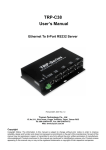 TRP-C38 User`s Manual Ethernet To 8