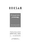 Caspian Mono Amp (M series -1) User Manual