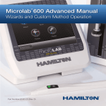 Microlab 600 Advanced User Manual  - Sigma