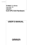 SYSMAC CJ Series CJ2 CPU Unit Hardware User`s Manual