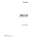 Fluke VR1710 Voltage Quality Recorder Manual PDF