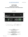 CDT 100 User Manual