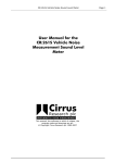 User manual for the CR:261S Sound Level Meter