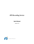RTI Recording Service User Manual