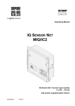 YSi IQ SensorNet MIQ IC2 Module User Manual