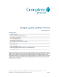 Complete Genomics Sample Quality Control Protocol