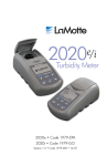 LaMotte 2020WE Turbidity Meter User Manual