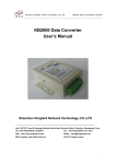 KB2000 Serial-Internet Conversor User Manual