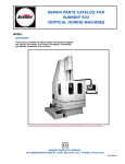 repair parts catalog for sunnen® sv3 vertical honing machines