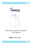 Model: IPAC12-KR2 Dual-Hose Portable Air Conditioner User Manual