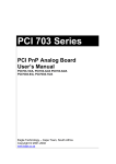 PCI 703 Series PCI PnP Analog Board User`s Manual