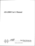 ADA2000 User`s Manual - RTD Embedded Technologies, Inc.