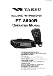 YAESU FT 8800-R operating manual