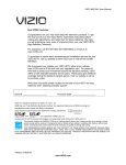 VIZIO M221NV User Manual Version 5/18/2010 1 www.VIZIO.com
