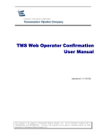 TMS Web Operator Confirmation User Manual