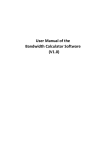 User Manual of the Bandwidth Calculator Software (V1.0)