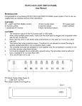 PD-PC3 8CH LIGHT SWITCH PANEL User Manual - Techni-Lux