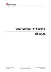 User Manual 111-00016 CE-65-S