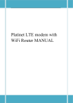 Platinet LTE modem with WiFi Router MANUAL