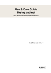 Use & Care Guide Drying cabinet