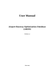 User manual for the Airport Runway Optimisation Database (AROD)