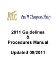 2011 Library Guidelines and Procedures Manual
