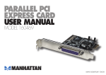 PARALLEL PCI EXPRESS CARD USER MANUAL