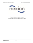 Final Intergration appendix to the Nexion User Manual v2.5.1