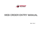 WEB ORDER ENTRY MANUAL - Speed Global Services