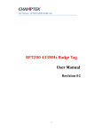 RFT200 433MHz Badge Tag User Manual