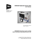 HCM-D23 Hydraulic Power Unit Manual R1