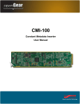 CMI-100 User Manual