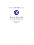 Detector Controller User Requirements