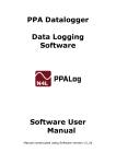 PPA Datalogger Data Logging Software Software User Manual