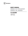 USER`S MANUAL MANUEL DE L`UTILISATEUR