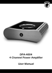 DPA-4004 4 Channel Power Amplifier User Manual