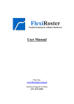 User Manual - FlexiRoster - Flexible Rostering Software!