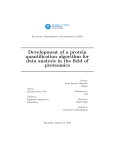 Development of a protein quantification algorithm for data analysis