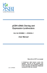 pCDH cDNA Cloning and Expression Lentivectors User Manual, v.4