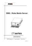 User manual Robe Media Server_1_4