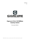 Gigacore 5-Port 10/100Mbps Desktop Switch