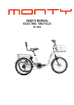 USER`S MANUAL ELECTRIC TRICYCLE E-132
